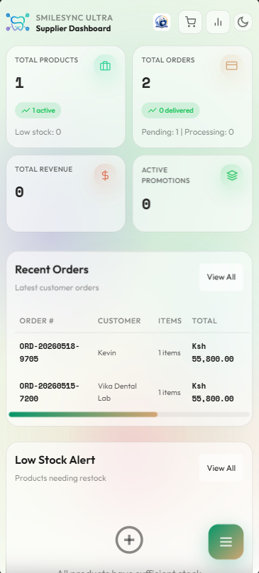 Dashboard screen